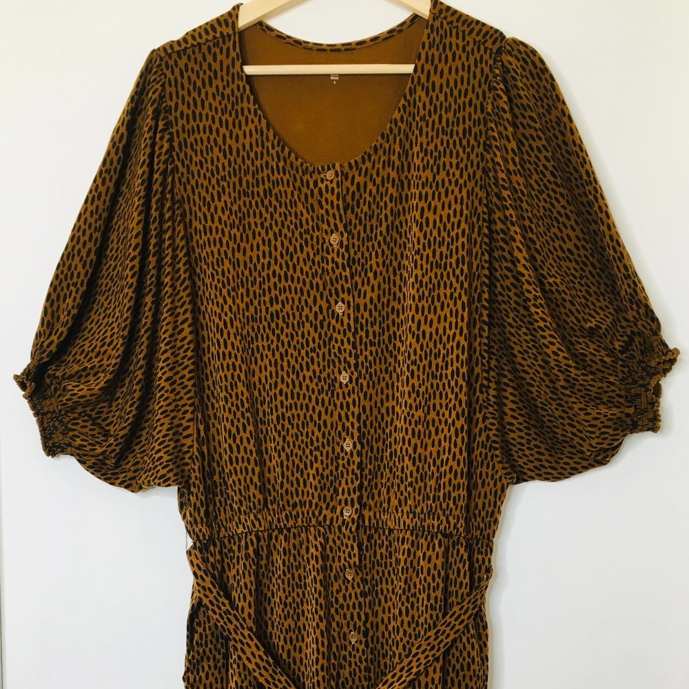 Garnet Hill Leopard inspired dress in Large